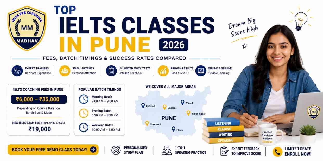 Top 10 IELTS Classes in Pune (2026): Fees, Batches & Results Compared
