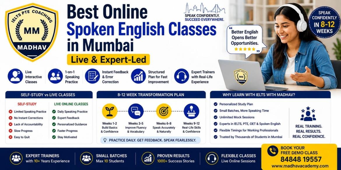 Best Online Spoken English Classes in Mumbai Live and Expert Led