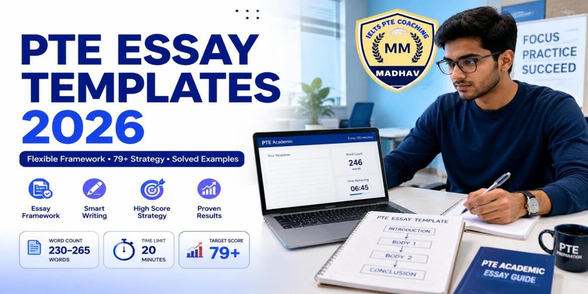 PTE Essay Template 2026: Score 79+ With Solved Examples