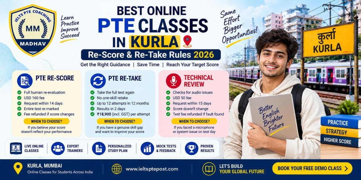 Best Online PTE Classes in Kurla Re-Score & Re-Take Rules 2026